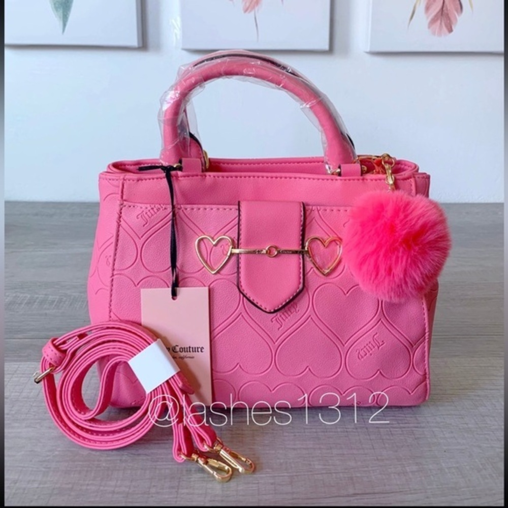 JUICY COUTURE Bag Love Is Juicy Satchel - Pink Hearts